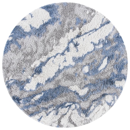 Safavieh 5 x 5 ft. Horizon Modern Round Rug; Grey & Blue HZN890G-5R